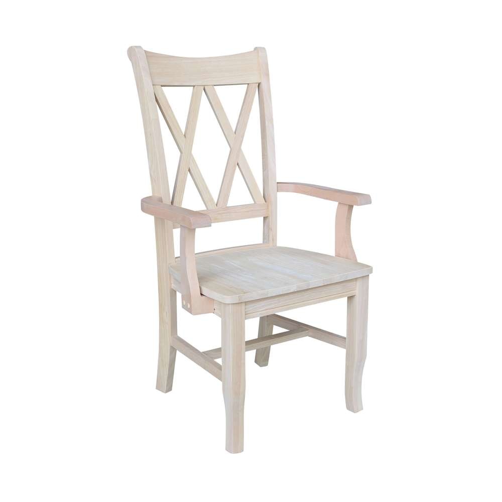 International Concepts - Double X-Back Chair with Arms - CI-20A veiw 4