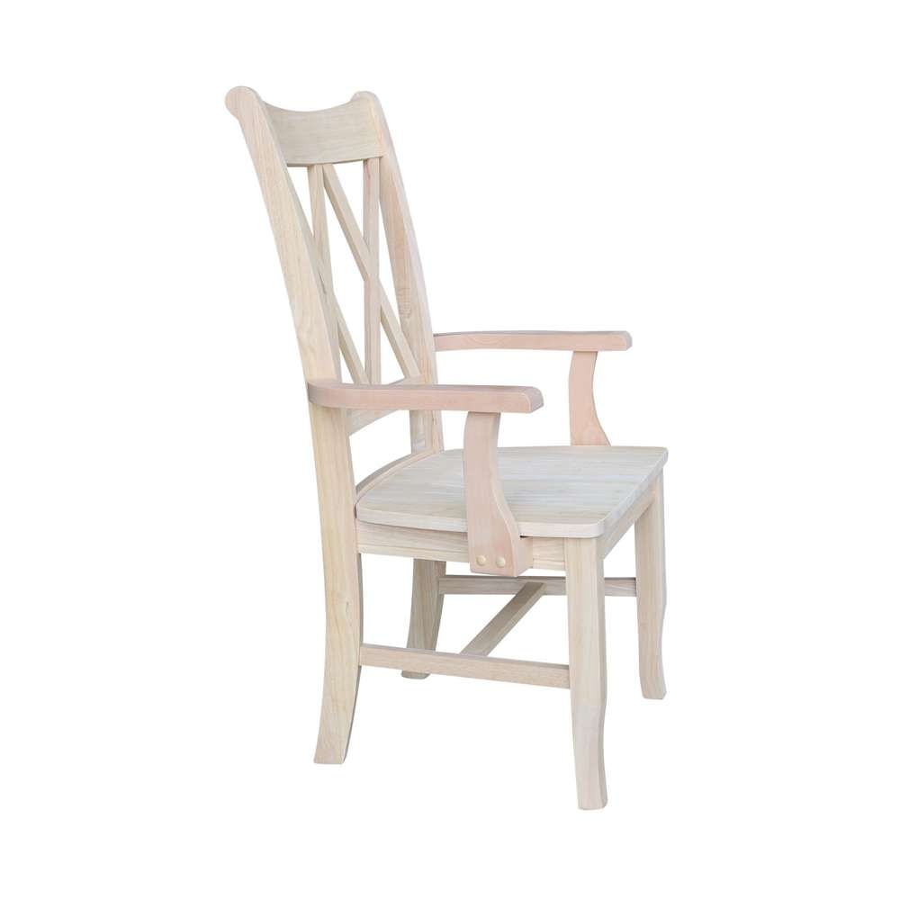 International Concepts - Double X-Back Chair with Arms - CI-20A veiw 7