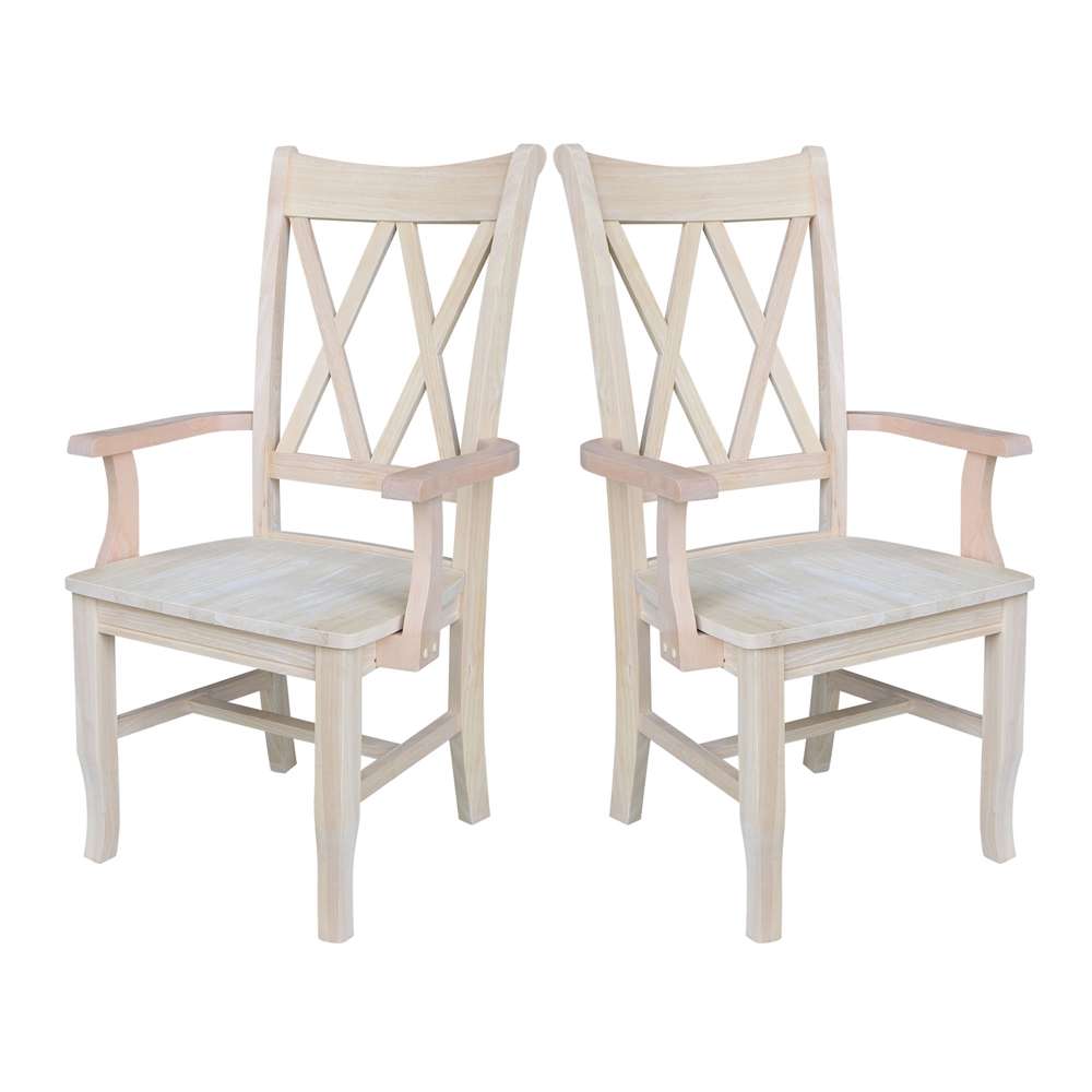 International Concepts - Double X-Back Chair with Arms - CI-20A veiw 8