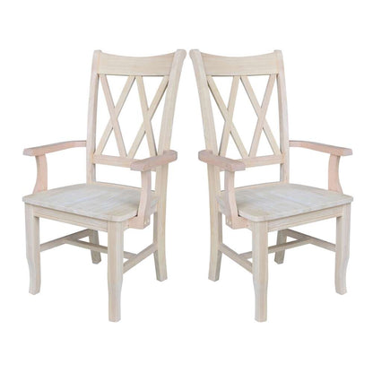 International Concepts - Double X-Back Chair with Arms - CI-20A veiw 8