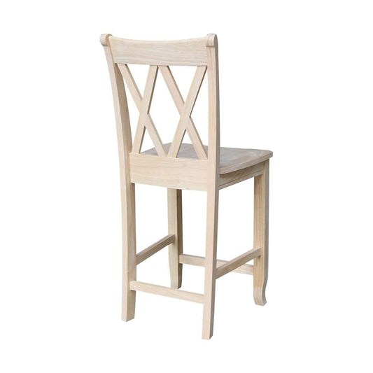 International Concepts - Double inXin Back Counter Height Stool - 24inSH  - S-202 veiw 2