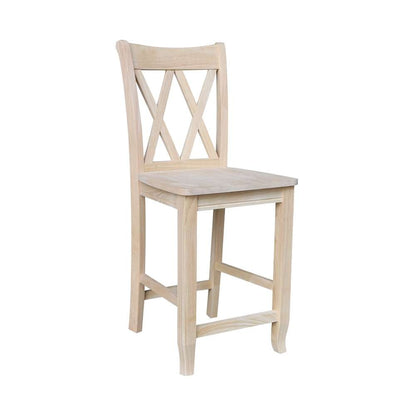 International Concepts - Double inXin Back Counter Height Stool - 24inSH  - S-202 veiw 4