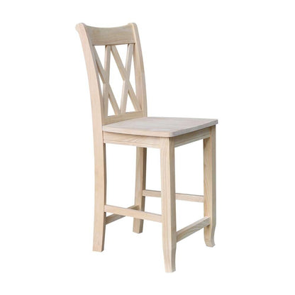 International Concepts - Double inXin Back Counter Height Stool - 24inSH  - S-202 veiw 7