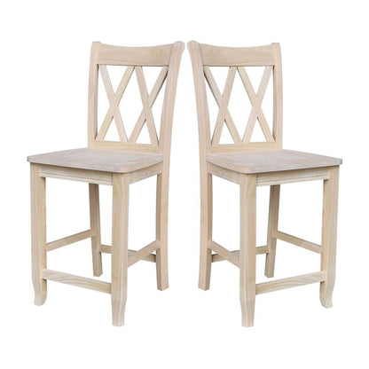 International Concepts - Double inXin Back Counter Height Stool - 24inSH  - S-202 veiw 8