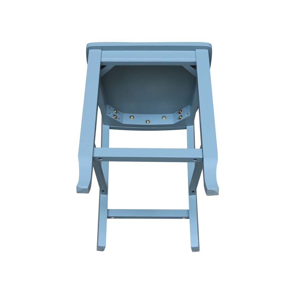 International Concepts - Double inXin Back Counter Height Stool - 24inSH in Smoked Blue Finish - S86-202 veiw 10