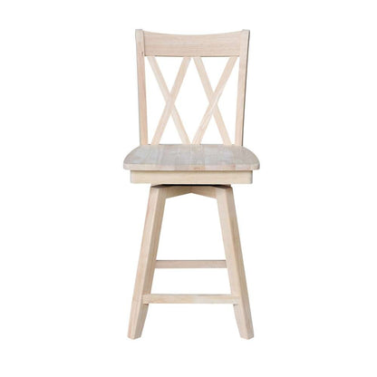 International Concepts - Double inXin Back Counter Height Stool - 24inSH  - S-202SW veiw 6