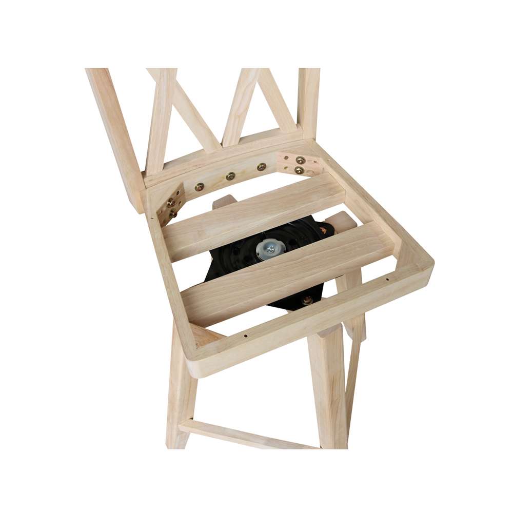 International Concepts - Double inXin Back Counter Height Stool - 24inSH  - S-202SW veiw 7