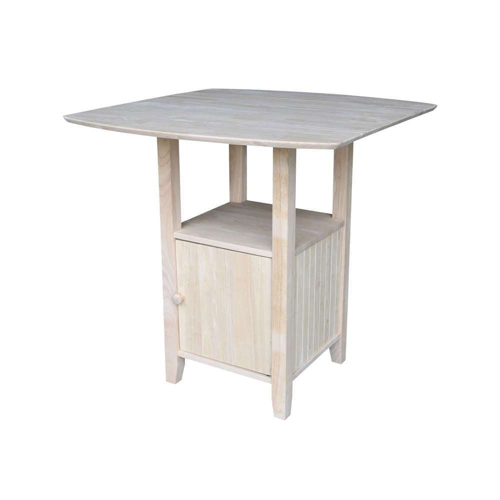 International Concepts - Dual Drop Leaf Bistro Table - Counter Height with Storage - T-3638DPG veiw 1