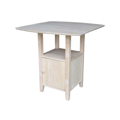 International Concepts - Dual Drop Leaf Bistro Table - Counter Height with Storage - T-3638DPG veiw 1