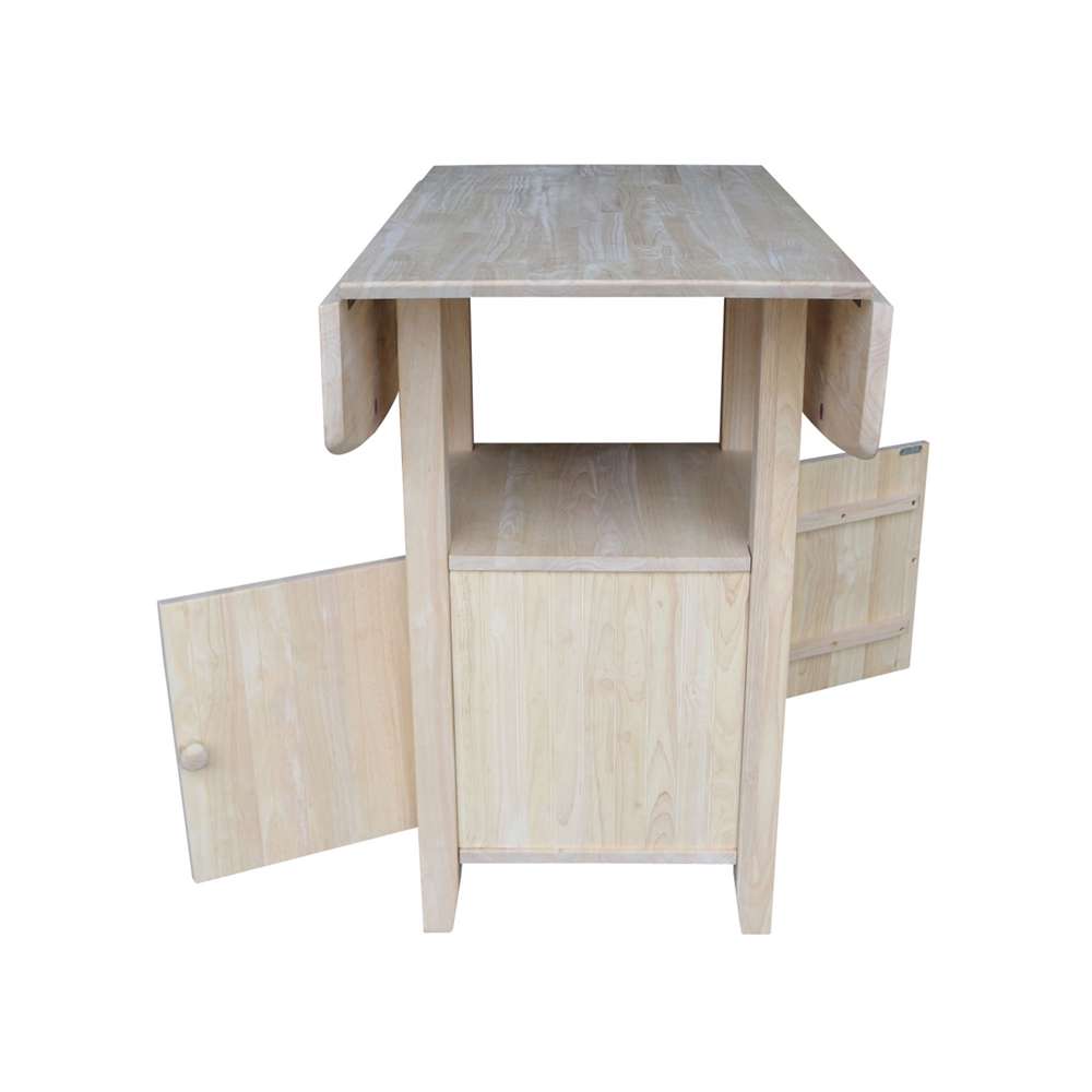 International Concepts - Dual Drop Leaf Bistro Table - Counter Height with Storage - T-3638DPG veiw 5