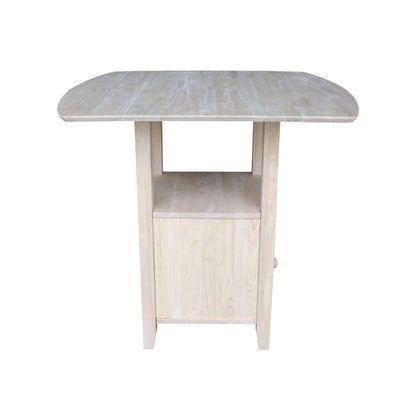 International Concepts - Dual Drop Leaf Bistro Table - Counter Height with Storage - T-3638DPG veiw 8