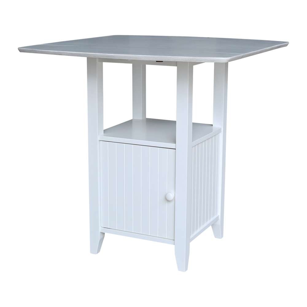 International Concepts - Dual Drop Leaf Bistro Table - Counter Height with Storage - T128-3638DPG veiw 1