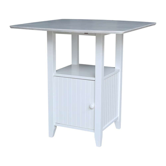 International Concepts - Dual Drop Leaf Bistro Table - Counter Height with Storage - T128-3638DPG veiw 1