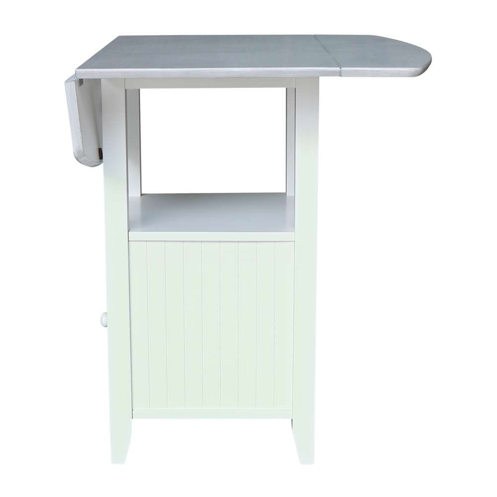 International Concepts - Dual Drop Leaf Bistro Table - Counter Height with Storage - T128-3638DPG veiw 3