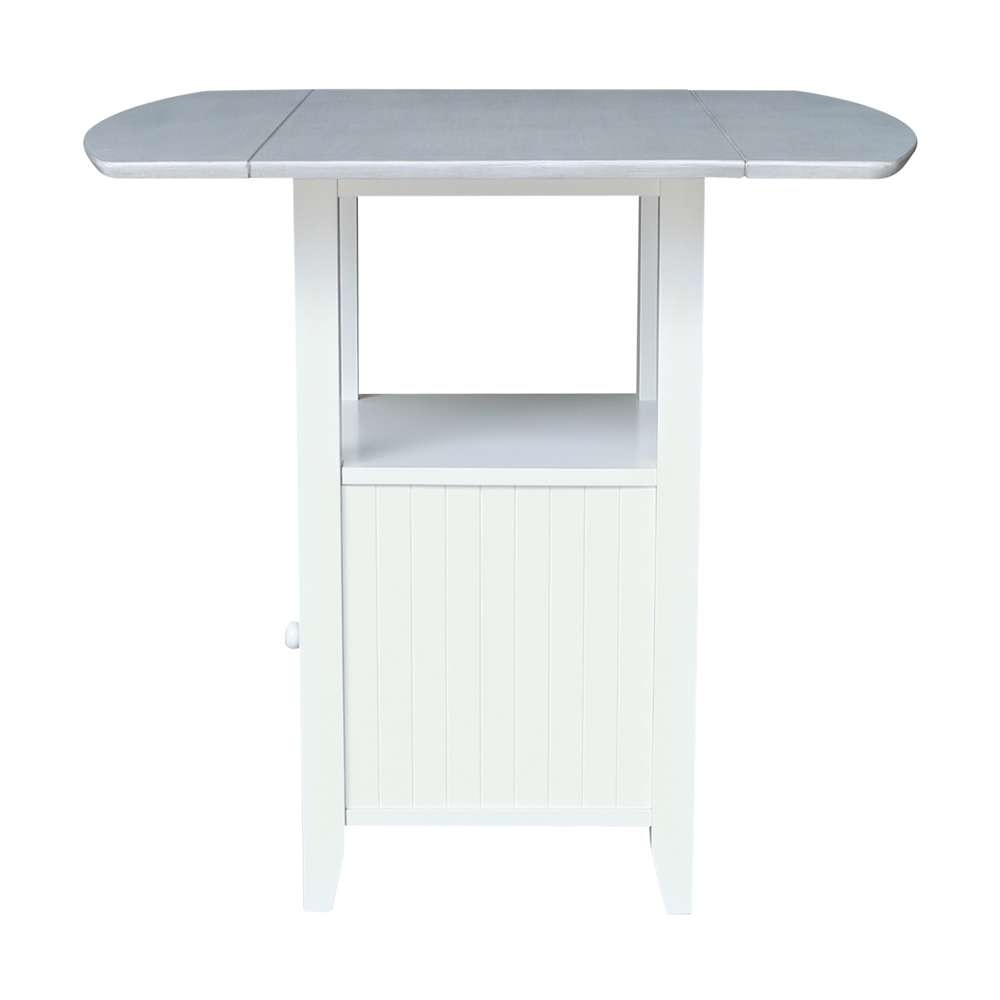 International Concepts - Dual Drop Leaf Bistro Table - Counter Height with Storage - T128-3638DPG veiw 5