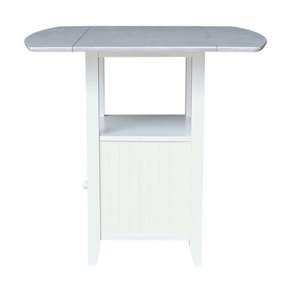 International Concepts - Dual Drop Leaf Bistro Table - Counter Height with Storage - T128-3638DPG veiw 5