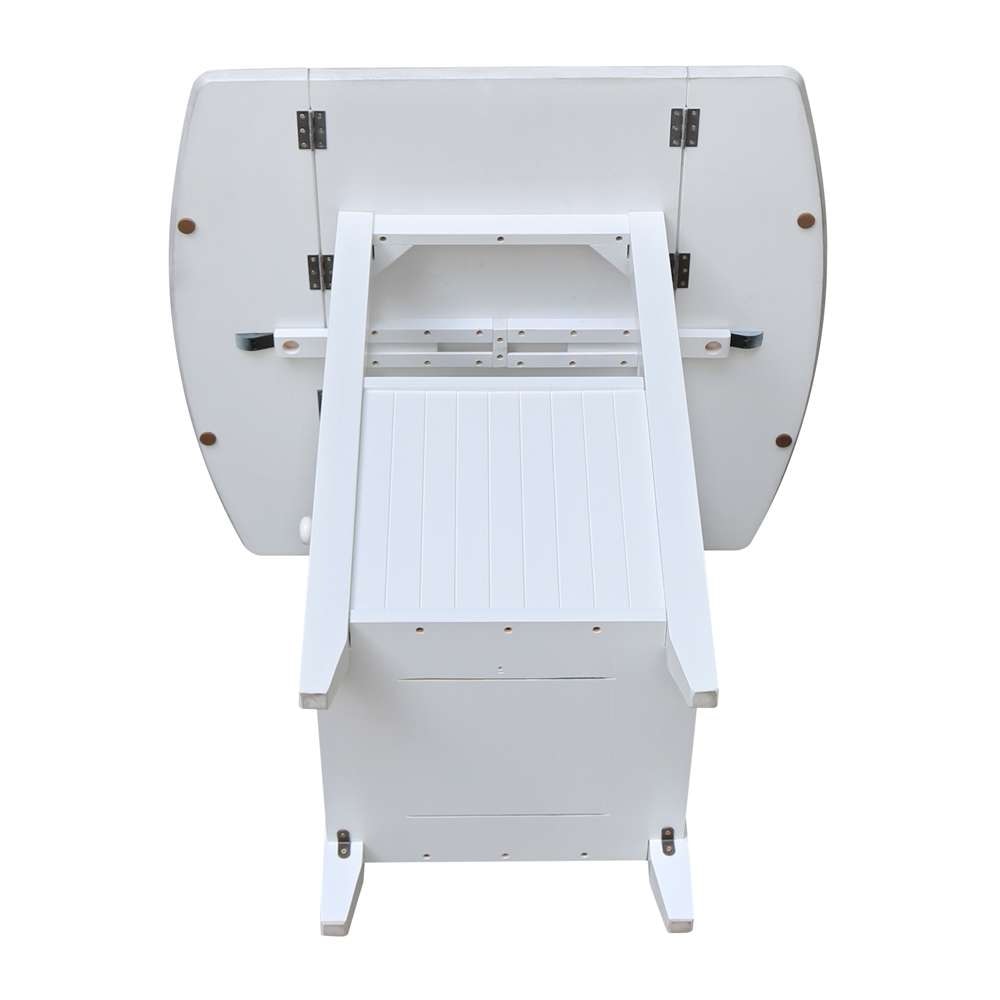 International Concepts - Dual Drop Leaf Bistro Table - Counter Height with Storage - T128-3638DPG veiw 6