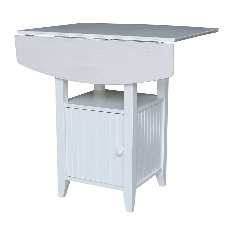 International Concepts - Dual Drop Leaf Bistro Table - Counter Height with Storage - T128-3638DPG veiw 7