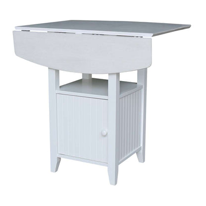 International Concepts - Dual Drop Leaf Bistro Table - Counter Height with Storage - T128-3638DPG veiw 7