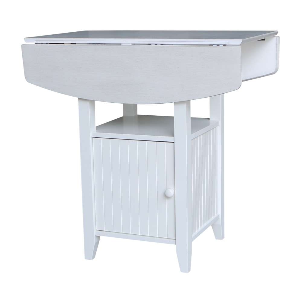 International Concepts - Dual Drop Leaf Bistro Table - Counter Height with Storage - T128-3638DPG veiw 8