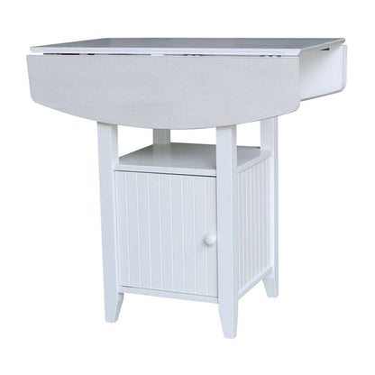 International Concepts - Dual Drop Leaf Bistro Table - Counter Height with Storage - T128-3638DPG veiw 8