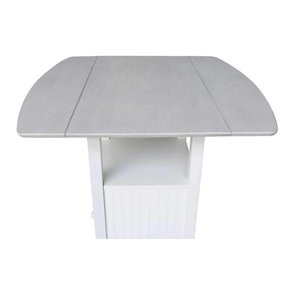 International Concepts - Dual Drop Leaf Bistro Table - Counter Height with Storage - T128-3638DPG veiw 9