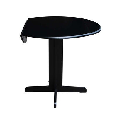 International Concepts - Dual Drop Leaf Table - 36in in Black Finish - T46-36RP veiw 4