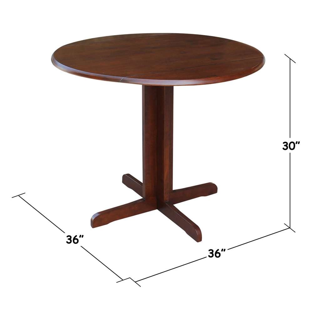 International Concepts - Dual Drop Leaf Table - 36in in Espresso Finish - T581-36RP veiw 2