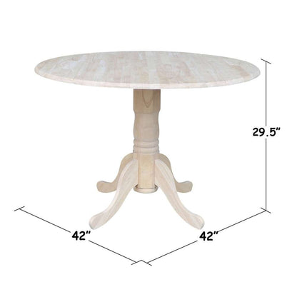 International Concepts - Dual Drop Leaf Table - 42in - T-42DP veiw 2