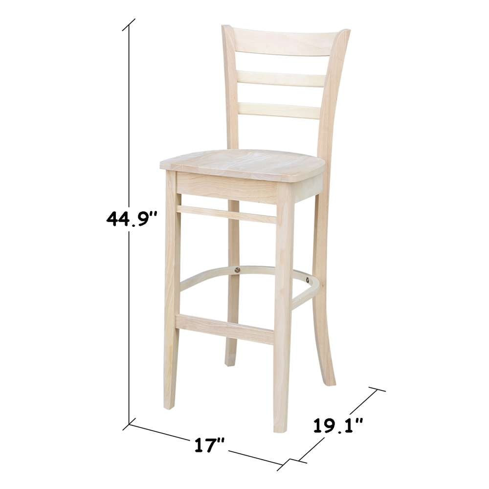 International Concepts - Emily Bar Height Stool - 30inSH - S-6173 veiw 3