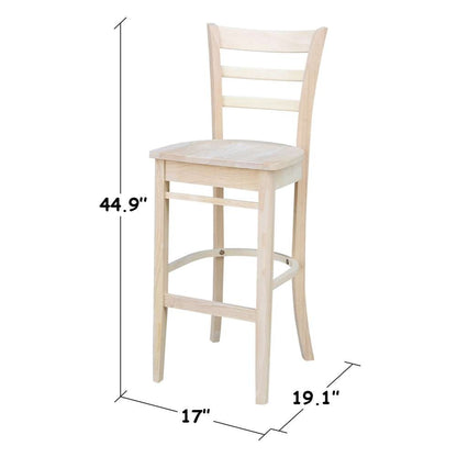 International Concepts - Emily Bar Height Stool - 30inSH - S-6173 veiw 3