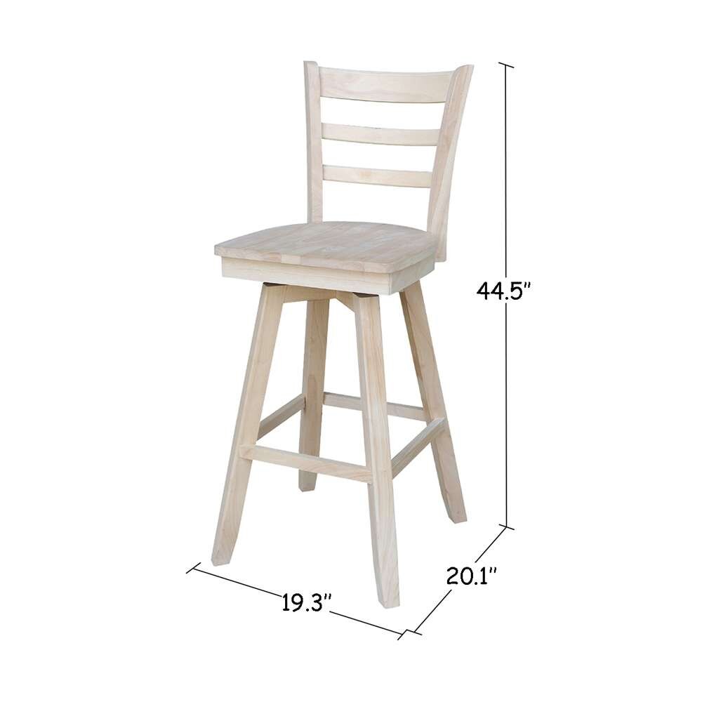 International Concepts - Emily Bar Height Stool - 30inSH  - S-6173SW veiw 3