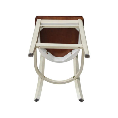 International Concepts - Emily Counter Height Stool - 24inSH in Antiqued Almond/Espresso Finish - S12-6172 veiw 9