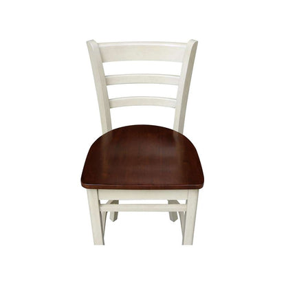 International Concepts - Emily Counter Height Stool - 24inSH in Antiqued Almond/Espresso Finish - S12-6172 veiw 10