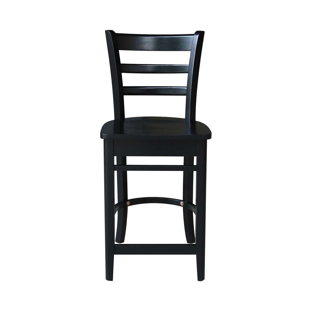 International Concepts - Emily Counter Height Stool - 24inSH in Black Finish - S46-6172 veiw 6