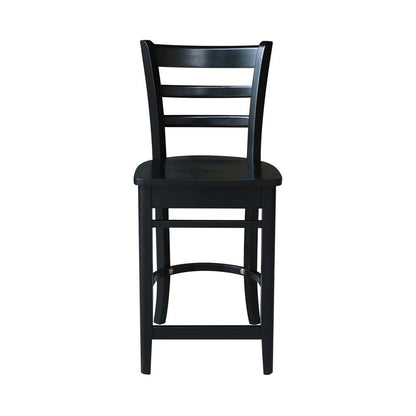 International Concepts - Emily Counter Height Stool - 24inSH in Black Finish - S46-6172 veiw 6
