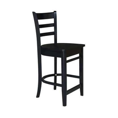 International Concepts - Emily Counter Height Stool - 24inSH in Black Finish - S46-6172 veiw 7