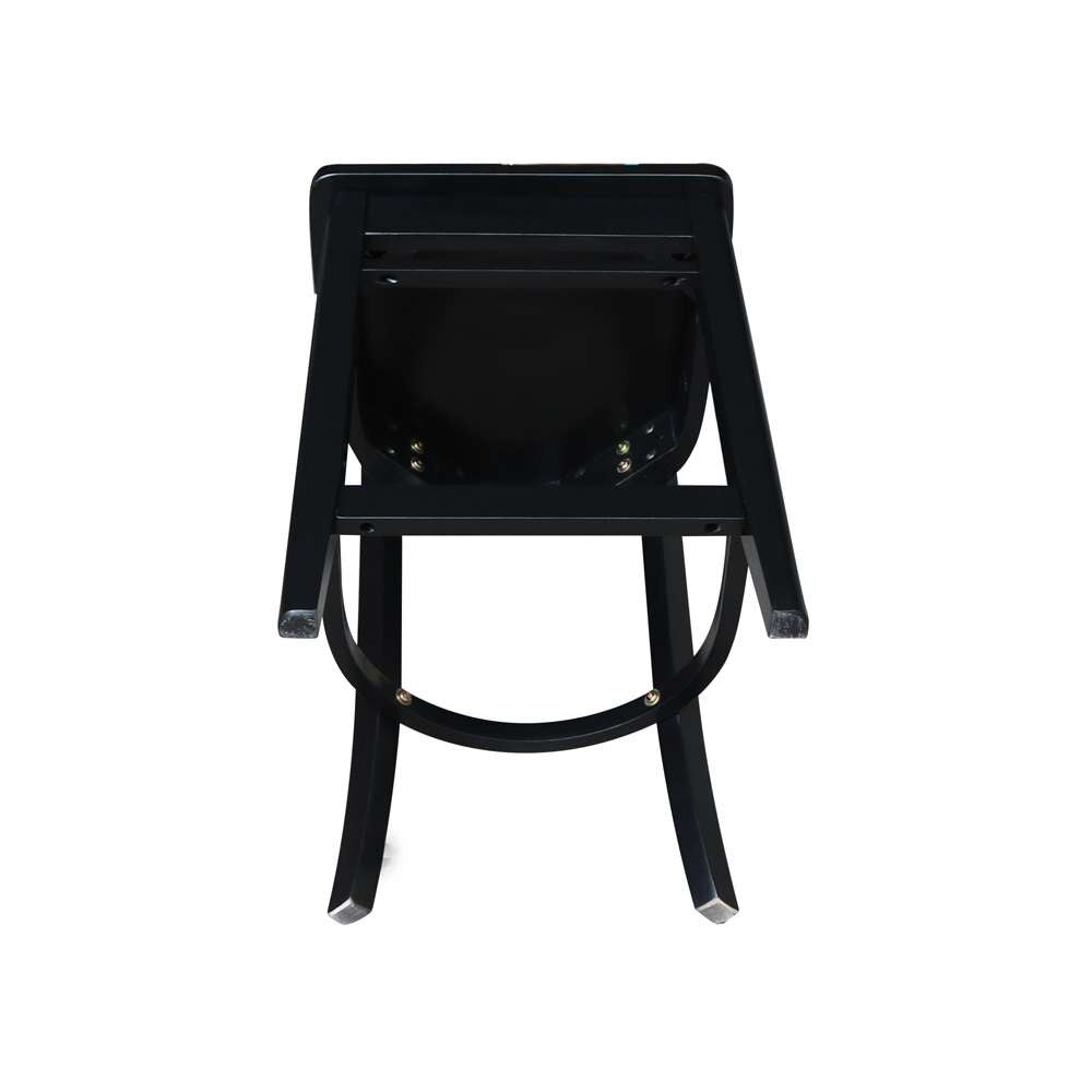 International Concepts - Emily Counter Height Stool - 24inSH in Black Finish - S46-6172 veiw 9