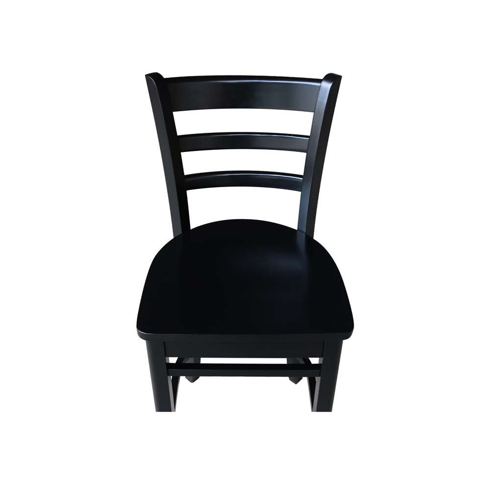 International Concepts - Emily Counter Height Stool - 24inSH in Black Finish - S46-6172 veiw 10