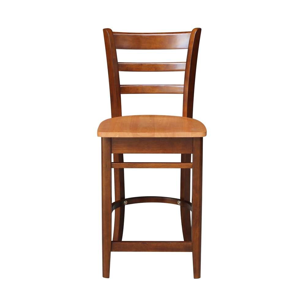 International Concepts - Emily Counter Height Stool - 24inSH in Cinnemon/Espresso Finish - S58-6172 veiw 6