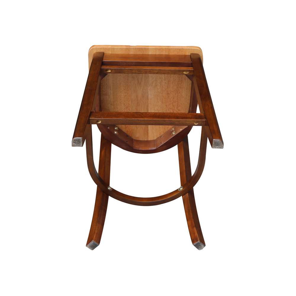 International Concepts - Emily Counter Height Stool - 24inSH in Cinnemon/Espresso Finish - S58-6172 veiw 9