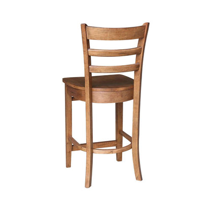 International Concepts - Emily Counter Height Stool - 24inSH in Distressed Oak Finish - S42-6172 veiw 2