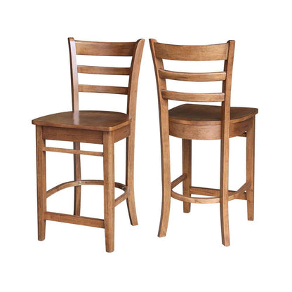International Concepts - Emily Counter Height Stool - 24inSH in Distressed Oak Finish - S42-6172 veiw 5