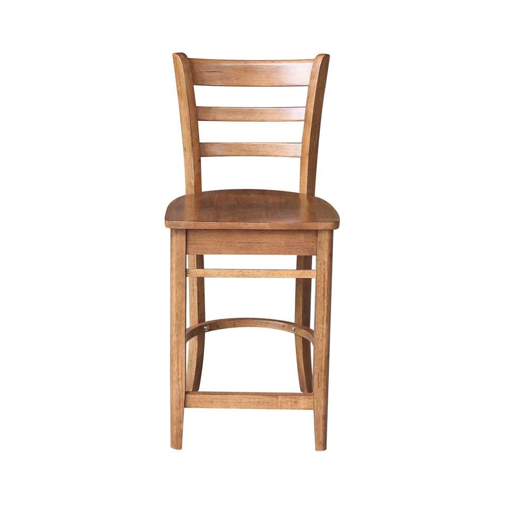 International Concepts - Emily Counter Height Stool - 24inSH in Distressed Oak Finish - S42-6172 veiw 6