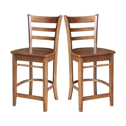 International Concepts - Emily Counter Height Stool - 24inSH in Distressed Oak Finish - S42-6172 veiw 8