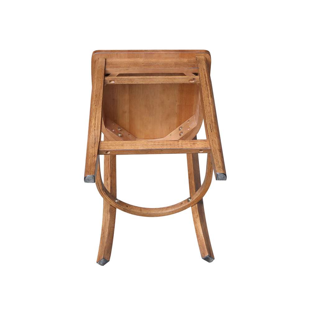 International Concepts - Emily Counter Height Stool - 24inSH in Distressed Oak Finish - S42-6172 veiw 9