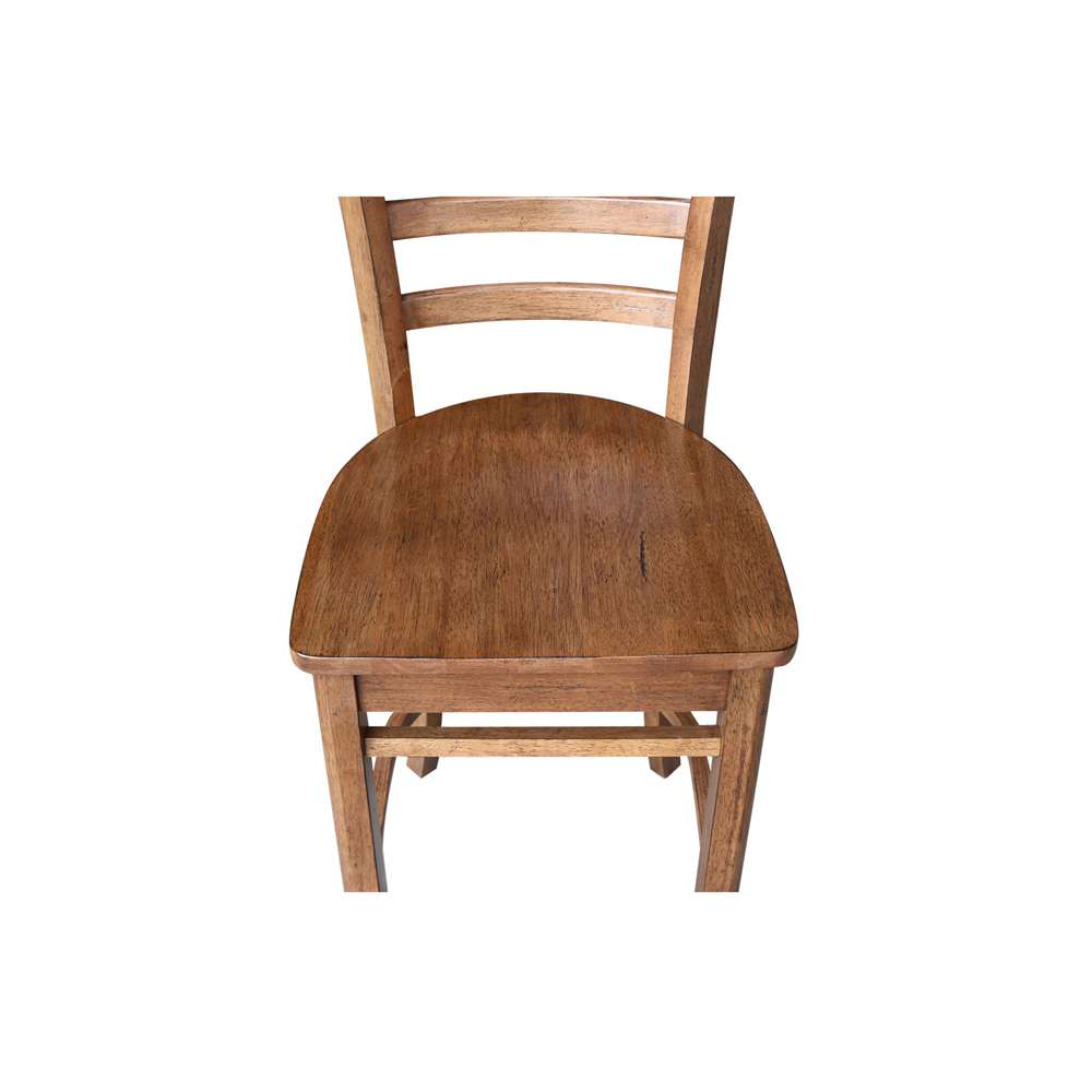 International Concepts - Emily Counter Height Stool - 24inSH in Distressed Oak Finish - S42-6172 veiw 10