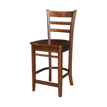 International Concepts - Emily Counter Height Stool - 24inSH in Espresso Finish - S581-6172 veiw 1