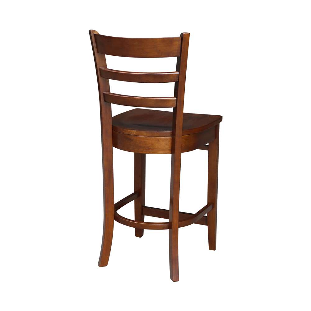 International Concepts - Emily Counter Height Stool - 24inSH in Espresso Finish - S581-6172 veiw 2