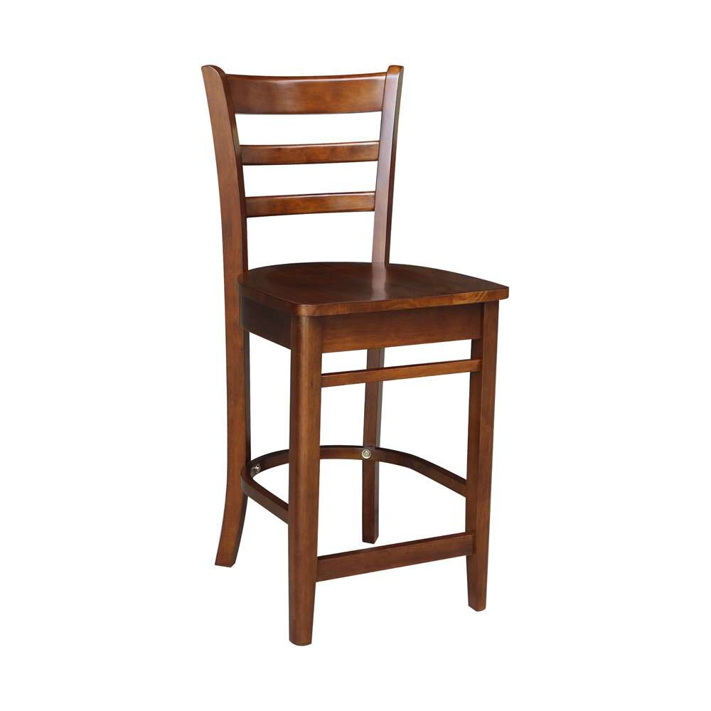 International Concepts - Emily Counter Height Stool - 24inSH in Espresso Finish - S581-6172 veiw 4